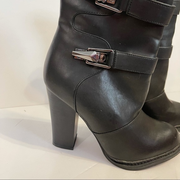 JustFab Black Pavlik Moto Ankle Black Boots - Picture 4 of 8